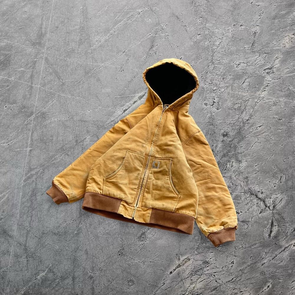 Carhartt workwear vtg distressed heavyweight tan boxy fit jacket